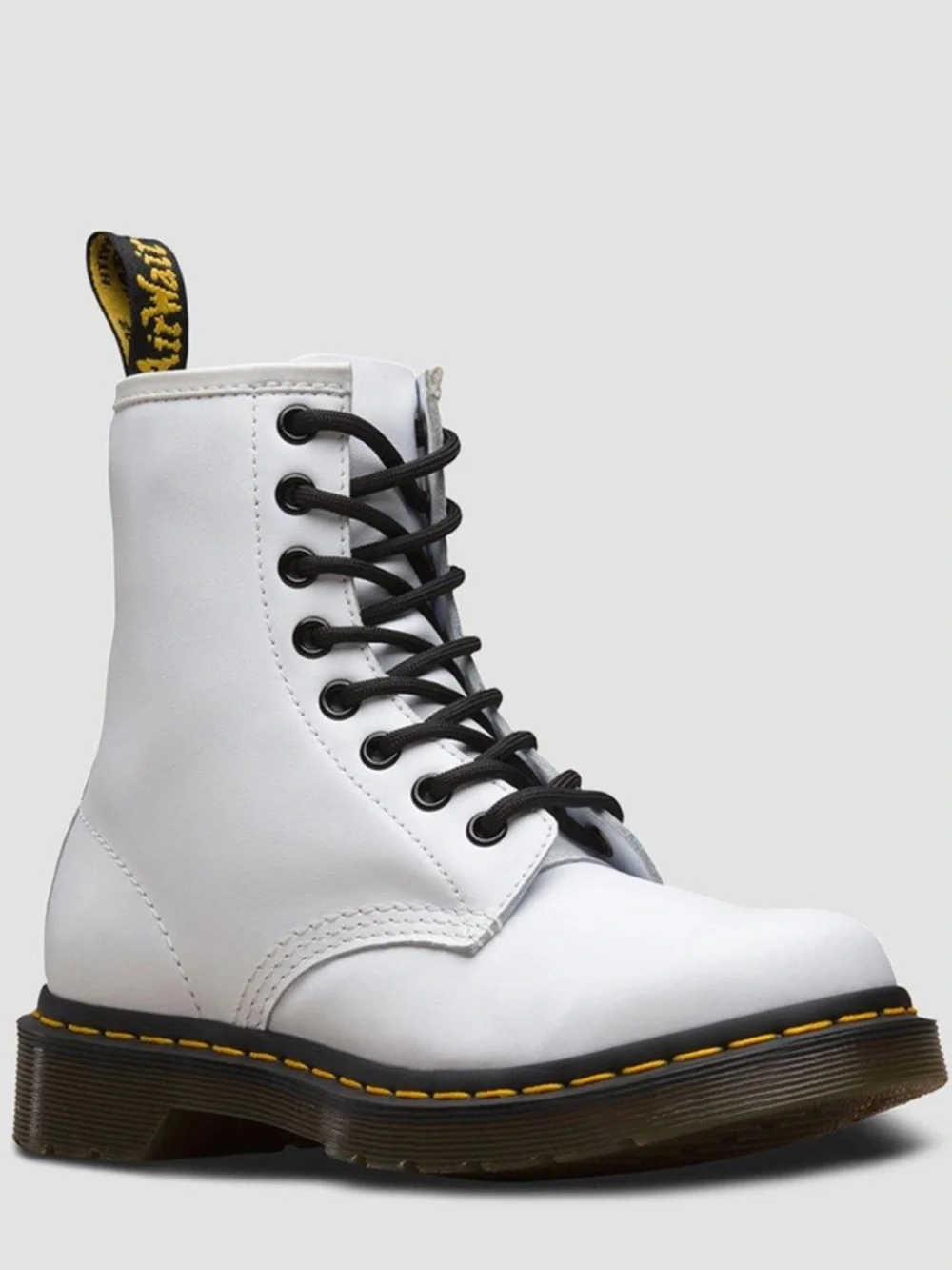 Dr. Martens Softy T 1460‎ Combat White Leather Boots Size 5